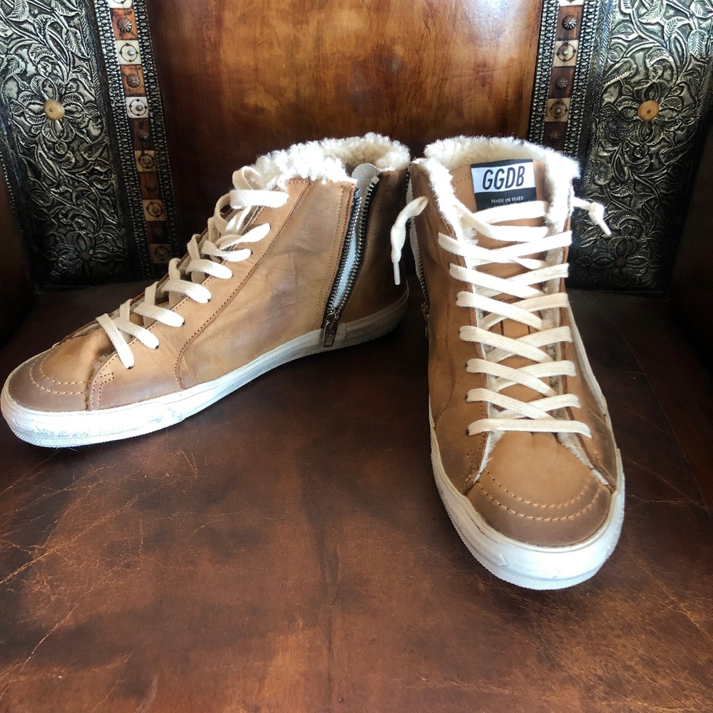Golden Goose Shearling Slide Sneakers (NEW)